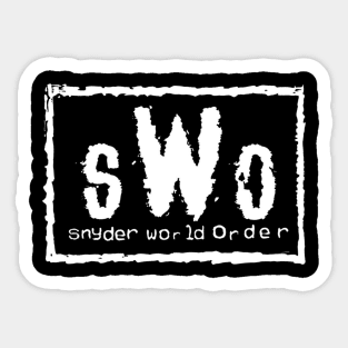 Snyder World Order (sWo - White Logo) Sticker